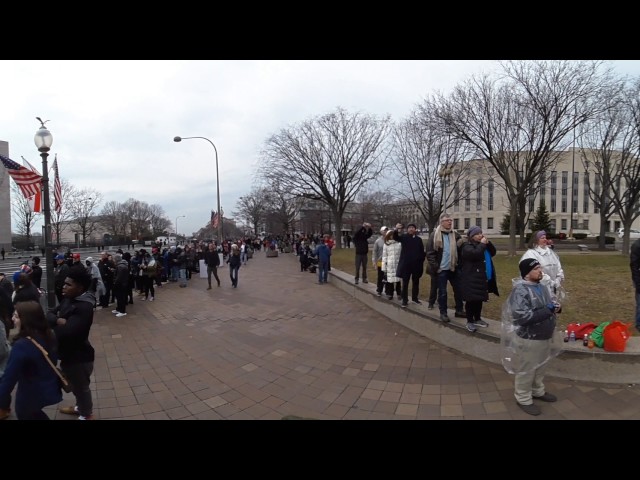 360° Donald Trump Inauguration: Crowd on Constitution Avenue