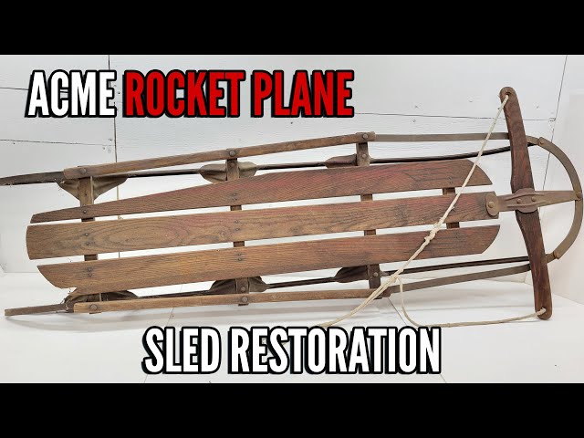 ROCKET PLANE 1940's Vintage Sled Restoration (20+ mph!)