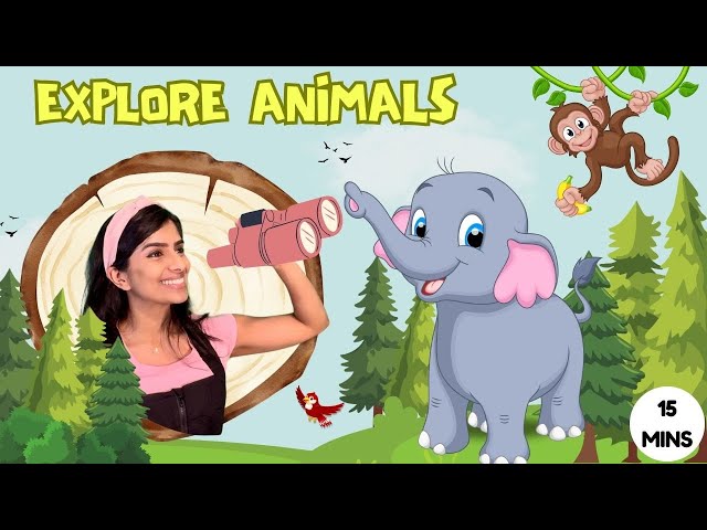 Malayalam & English | Explore Animal World | For Kids | Toddler Cartoon | Nursery Rhymes & Fun