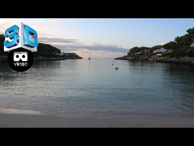 VR180 Insta360 Evo 5.7k Cala d'Or early morning walk, Cala Gran area