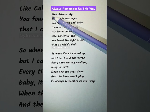 Learn English Through Song : Always Remember Us This Way with Lady Gaga & Bradley Cooper #shorts