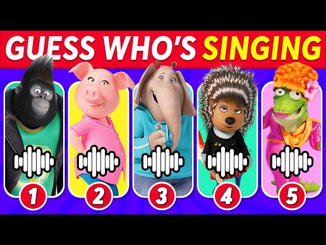 🔊 Guess Who's SINGING...! 🎤🐷🐨 Sing 1 & 2 | Johnny, Rosita, Meena, Gunter