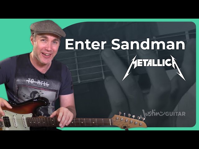 How to play Enter Sandman by Metallica | Easy Guitar Lesson