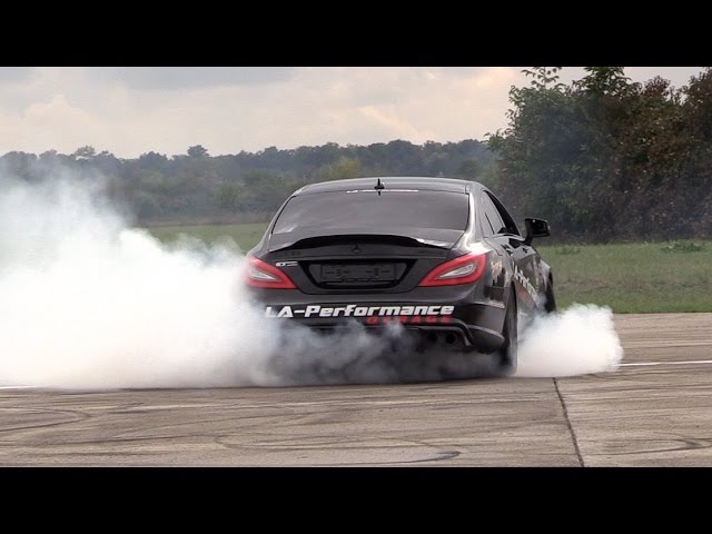 820HP Mercedes CLS63 AMG LA-Performance - LOUD Revs, Drifts & Drag Racing!