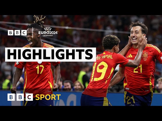 Highlights: Spain 2-1 England | Euro 2024 final - BBC