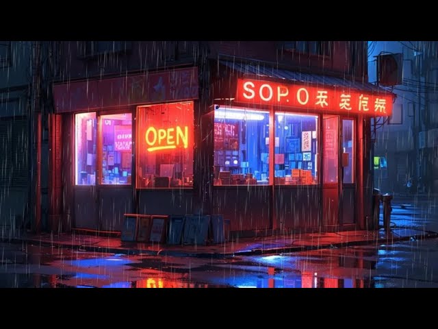 Rain & Lo-Fi 🌧️ | Solitude in the Empty Store☔⛈️