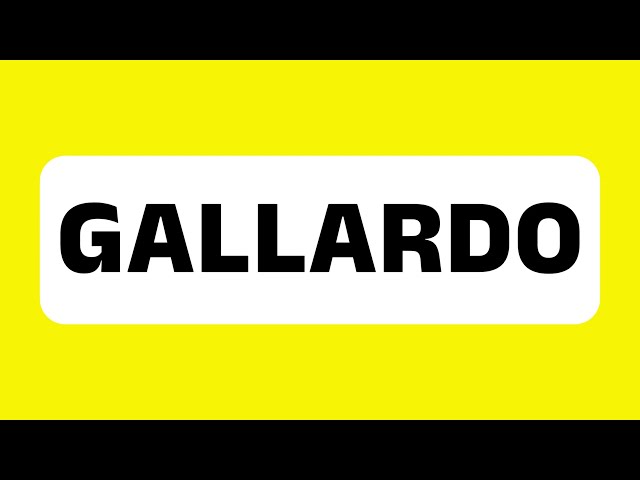 How to Pronounce Gallardo (Surname; also refers to Lamborghini Gallardo, sports car model) Correctly