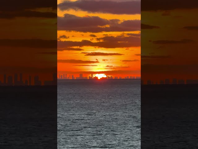 View to Miami from the ocean