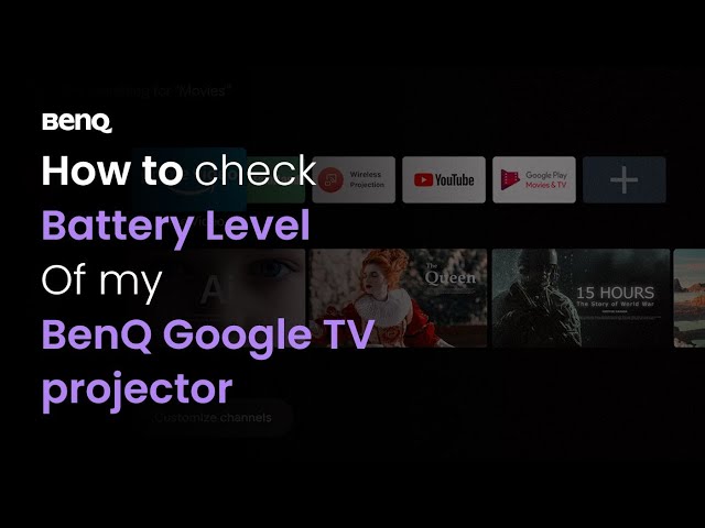 [BenQ FAQ] Projector_How to check Battery Level of my BenQ Google TV Projector