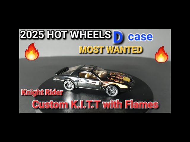 Hot Wheels Knight Rider KITT with Flames opened and displayed SHORT VIDEO  k.i.t.t.