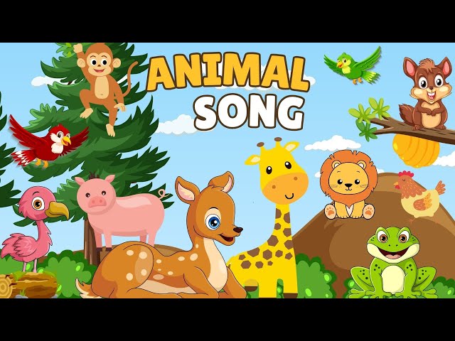 Animal Sounds Song | Nursery Rhyme for Kids - Learn Animal Names and Sounds