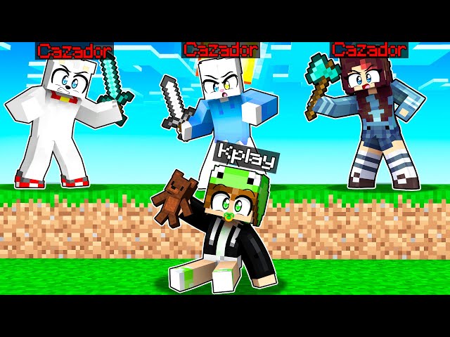 Minecraft: BEBE KPLAY vs 3 CAZADORES 😱🔪 MINECRAFT SPEEDRUN con ALEXY, AZUHH y RABBITO