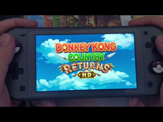 Donkey Kong Country Returns Unboxing & Switch Lite Gameplay (No Commentary)