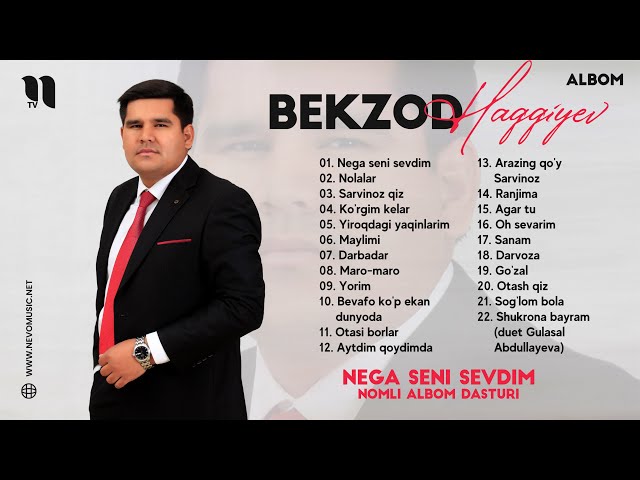 Bekzod Haqqiyev - Nega seni sevdim nomli albom dasturi