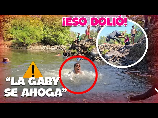 Gaby se llevo el susto de SU VIDA al caer a la POZA 😱 | Juan y Chuleta han salido buenos para esto.