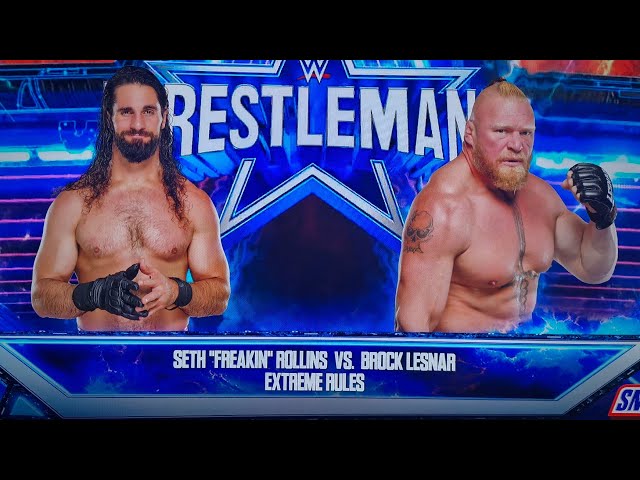 Full Match Brok Lesnar VS Seth Rollins Wrstlemana || Uco Gaming