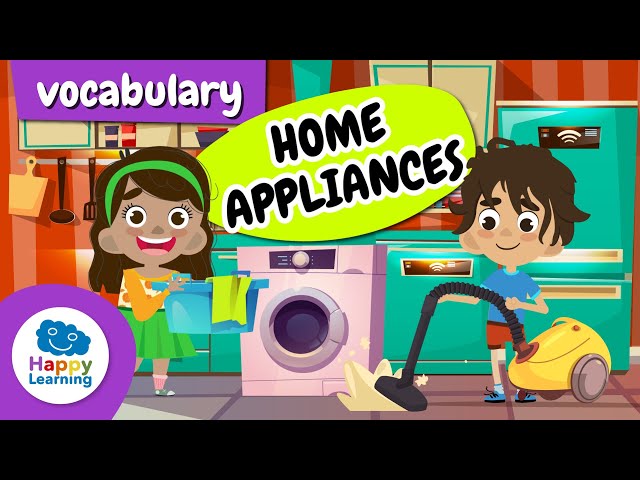 VOCABULARY: HOME APPLIANCES | Learn English Words for Kids 🔌 | Happy Learning 📚