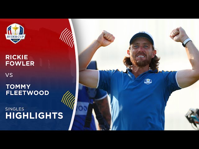 Rickie Fowler vs Tommy Fleetwood Highlights | 2023 Ryder Cup