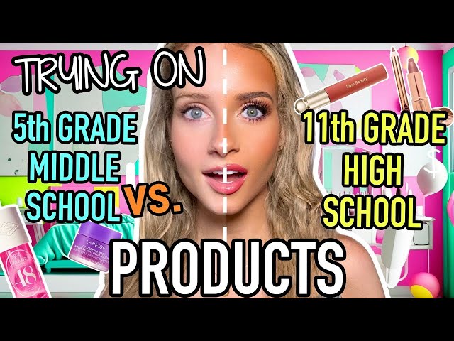 COMPARING MAKEUP PRODUCTS FOR MIDDLE SCHOOLERS TO MAKEUP PRODUCTS FOR HIGH SCHOOLERS #grwm #makeup