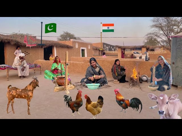 Very Beautiful Woman Village Life Pakistan | Desert Women Morning Routine | Hindu Life in Pakistan