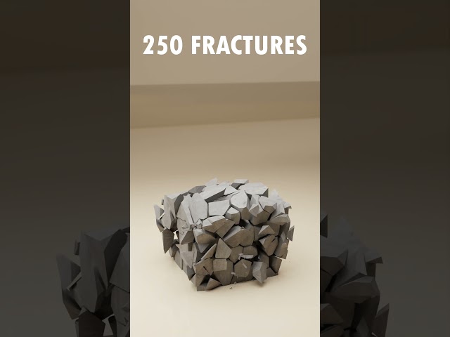 1 VS 1000 Fractures 3D Simulation 🔥#blender3d  #3danimation  #3d #simulation