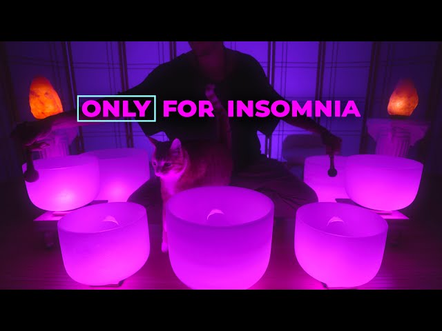 **FOR INSOMNIACS ONLY**  Extra Strong Sleep Sounds | Crystal Singing Bowls