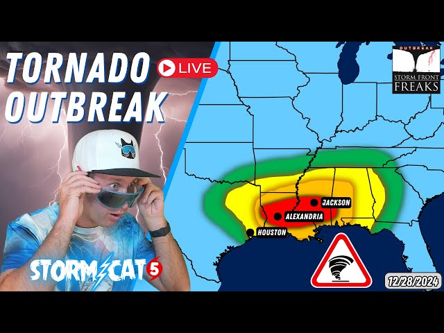 TORNADO OUTBREAK in Louisiana and Mississippi with LIVE STORM CHASERS