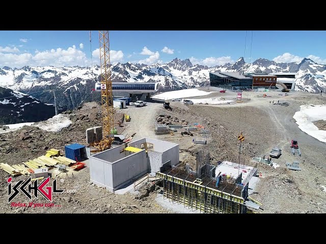 Construction works Velilleckbahn F1, july 2019, Ischgl-Samnaun, Silvretta Arena