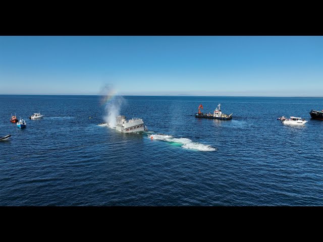 MV Shingle Sinking at Killala Bay 4K