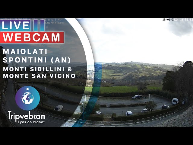 Maiolati Spontini Live Webcam - Monti Sibillini & Monte San Vicino