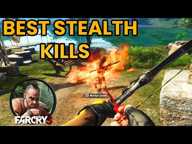 far cry 3 most intense gameplay! - stealth kills and outpost domination