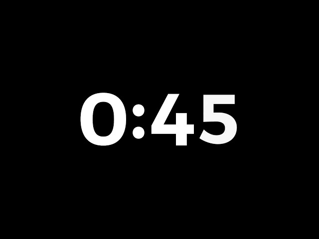 45 Seconds | Countdown Timer With Sound Effects 4K 🔥 ( No Copyright )