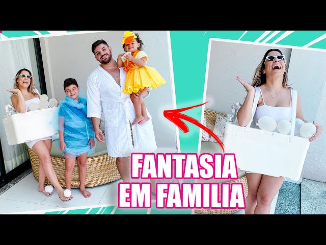 FANTASIA DE CARNAVAL EM FAMÍLIA - HORA DO BANHO| Kathy Castricini