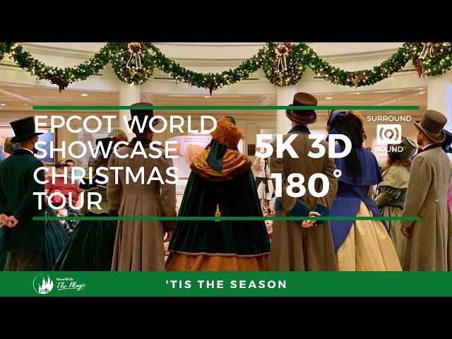 Epcot World Showcase Christmas Tour (5K 3D 180°)