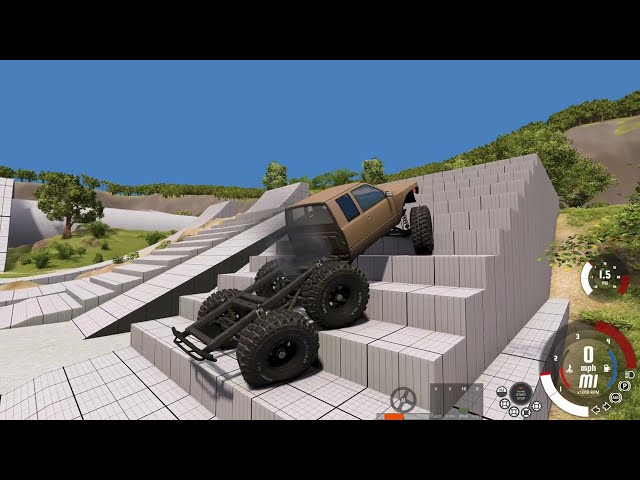 BeamNG.Drive- Suspension Testing the 6x6 build