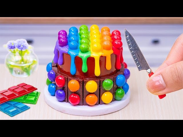 Best Miniature Chocolate Cake Decorating Ideas | Satisfying Rainbow KITKAT Chocolate Cake Recipe