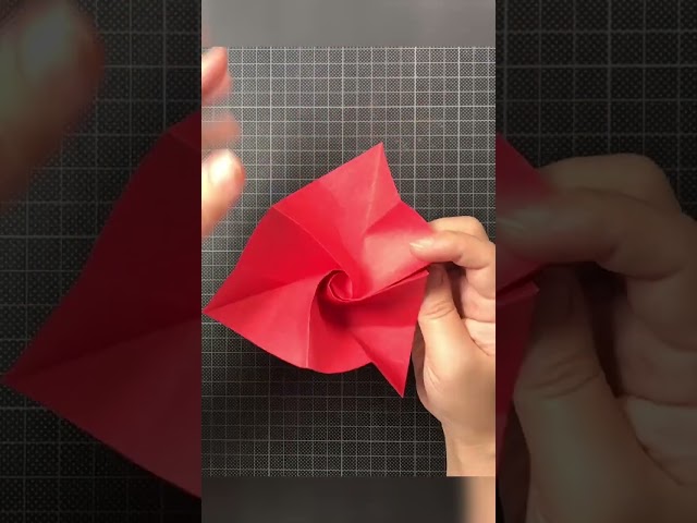 Simple Rose Origami 🌹 039