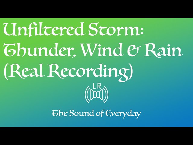 Unfiltered Storm: Thunder, Wind & Rain (Audio only) - Relaxing Nature Sound