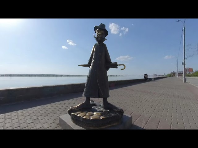 [VR180] Russia, Siberia, Tomsk, walking in Tomsk, Insta360 Evo