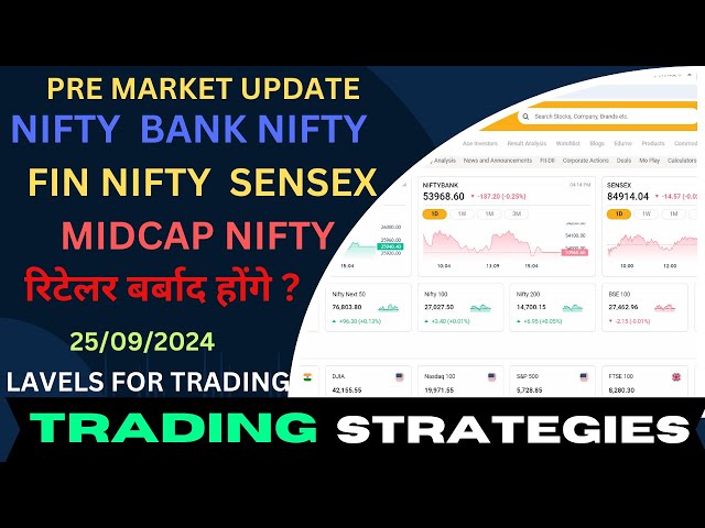 "Intraday Nifty Chart Analysis | Live Nifty Trading Strategies for Tomorrow" 25/09/2024