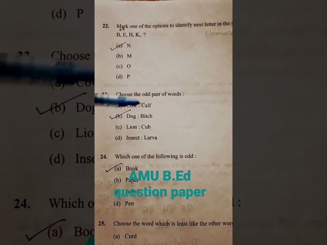 B.Ed question paper 2023 2024