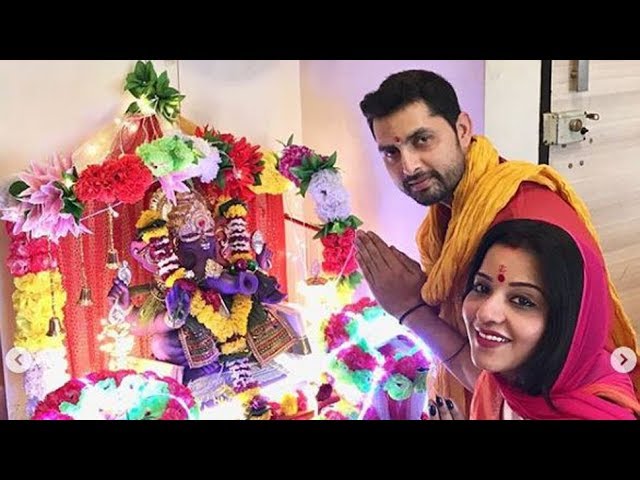 Monalisa celebrates Ganesh Chaturthi with husband Vikram Rajpoot