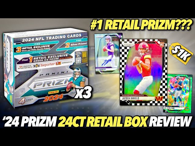 THE FINAL PRIZM SET IS ONE OF THE BEST?! 😮🔥 2024 Panini Prizm Football 24-Count Retail Box Review x3