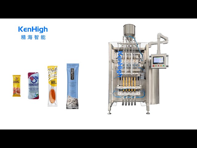 KenHigh/Economy stickpack-5 lines mouth wash liquid and paste multi-lane stick packaging machine