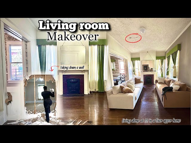 EXTREME DIY LIVING ROOM MAKEOVER ON A BUDGET PART1