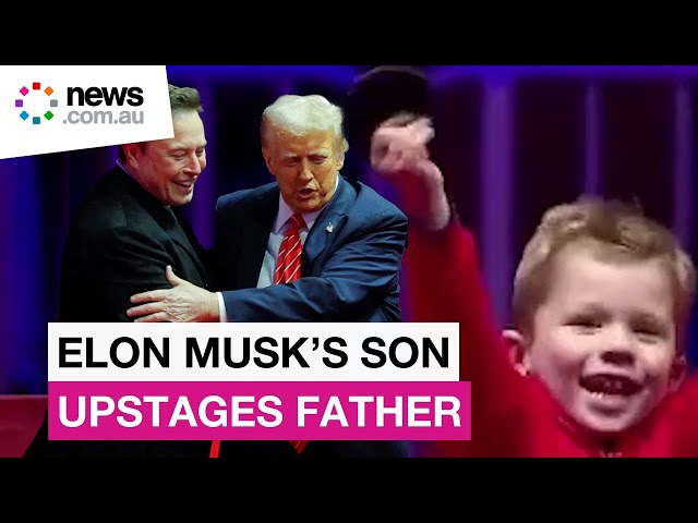 Elon Musk's son X steals show at Trump rally