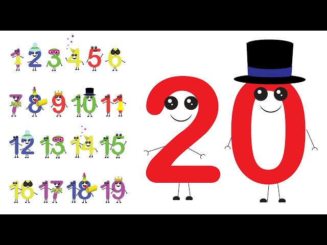 Count to 20 with Cute Fun Numbers 🔢 #funlearning #short