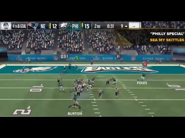 Madden America's Videogame: Patriots Eagles Super Bowl "Philly Special"