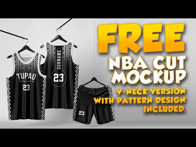 FREE BASKETBALL JERSEY MOCKUP **new version** (NBA CUT JERSEY MOCKUP DESIGN)