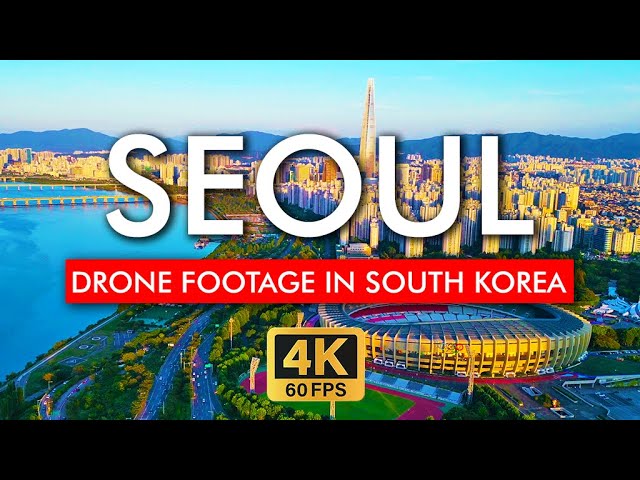 🇰🇷 Seoul Drone Footage in 4K Video. Explore Gangnam, 63 Building & Railway Bridge in South Korea